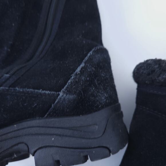Sorel Waterfall Black Suede Leather Winter Boots Women Sz 7, Thinsulate - Picture 7 of 8